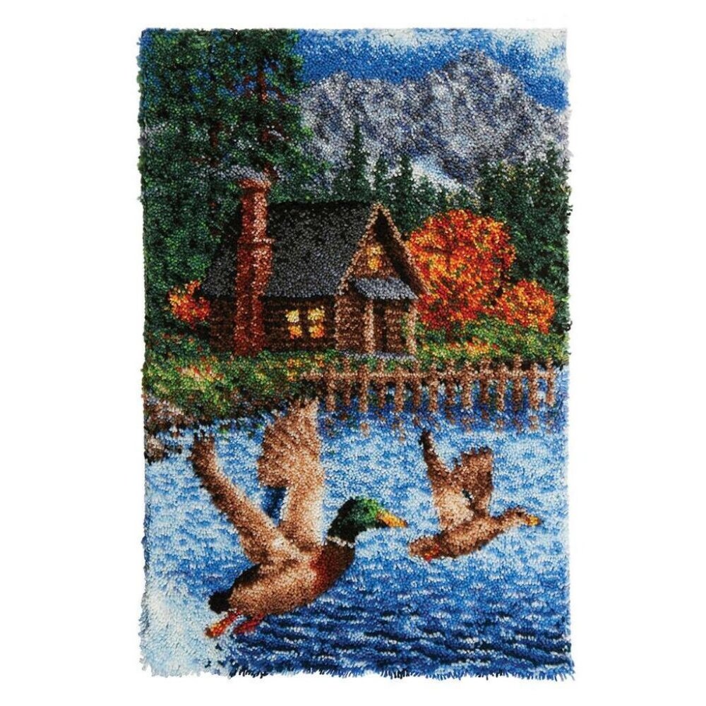 Ducks | Rug Making Latch Hooking Kit (52x38cm print canvas)